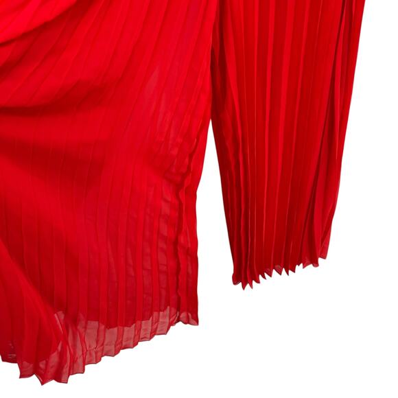 Meghan Los Angeles Wild Orchid Pleat Jumpsuit Halter Tomato Red Size‎ Small - Picture 12 of 15